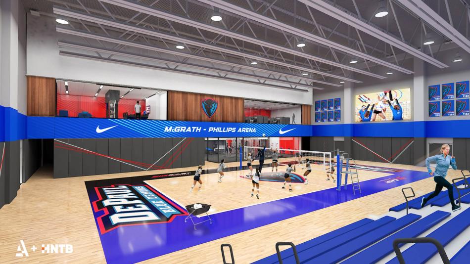 DePaul University presents basketball practice facility to community